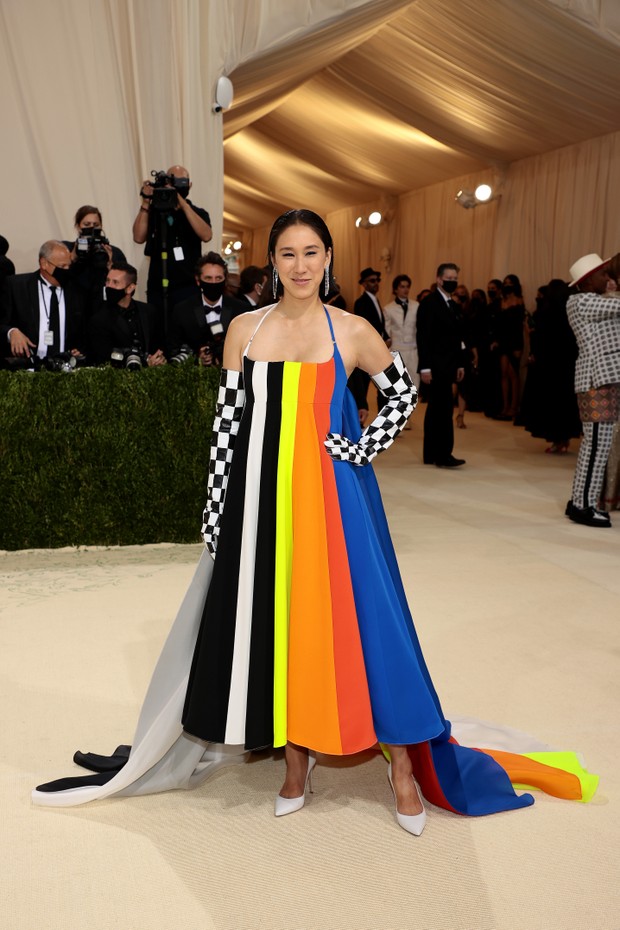NEW YORK, NEW YORK - SEPTEMBER 13: Eva Chen attends The 2021 Met Gala Celebrating In America: A Lexicon Of Fashion at Metropolitan Museum of Art on September 13, 2021 in New York City. (Photo by Dimitrios Kambouris/Getty Images for The Met Museum/Vogue ) (Foto: Getty Images for The Met Museum/)