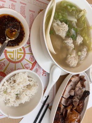 Photo of Wah Lai Yuen - Victoria, BC, CA. Wonton soup, bbq pork and duck