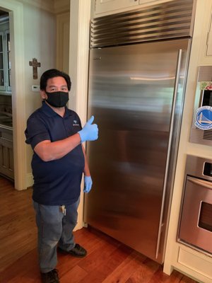 Photo of iTech Appliance Repair - San Leandro, CA, US. Just finish replacing a compressor on a subzero built in refrigerator, Another happy customer