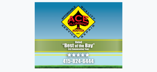 Photo of Ace Plumbing & Rooter - San Francisco, CA, US. Best of the bay award, consecutively