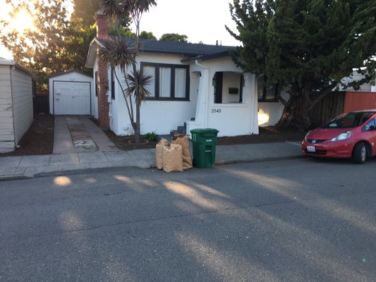 Photo of Haul U Need Yard Services - Berkeley, CA, US. So believe it or not, but this house was covered with weeds this morning. I personally uprooted every single one of them.