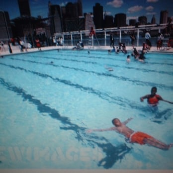 The Floating Pool at Brooklyn Bridge Park Beach
