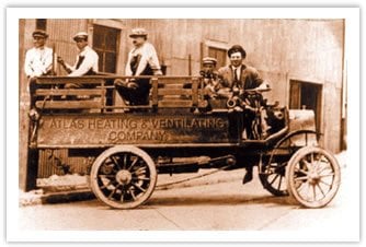 Photo of Atlas Heating - Oakland, CA, US. George Tuck, founder of Atlas Heating,  shown with company employees.  Atlas helped rebuild the City after the 1906 earthquake.