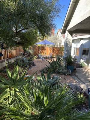 Photo of Earthtones - Pacifica, CA, US. Drought tolerant backyard oasis