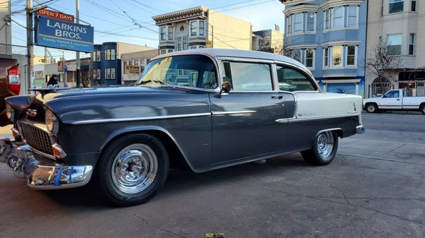 Photo of Larkins Bros Tire Company - San Francisco, CA, US. Sweet 55 getting a new Rack & Pinion.