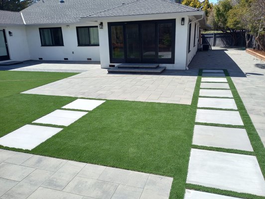 Photo of GCSF Pavers & Landscape - Burlingame, CA, US. Pavers and turf