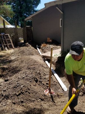 Photo of Don Nichols Plumbing - Napa, CA, US. Replacement of main sewer. Turned out great