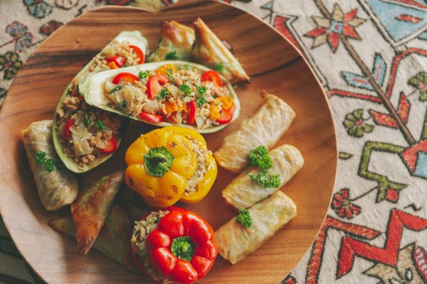 Photo of Soul Bite Food - Vancouver, BC, CA. a plate of stuffed vegetables