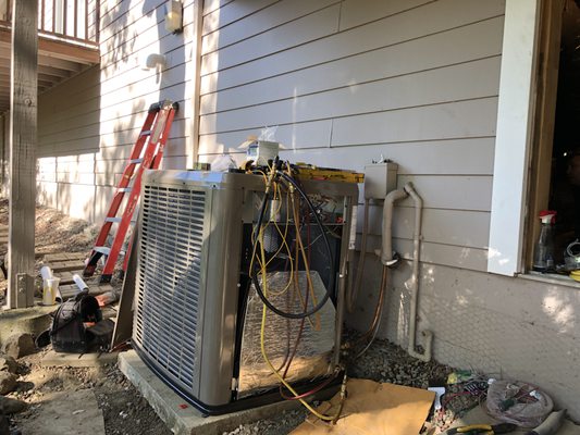 Photo of Phoenix Heating And Air Conditioning - San Leandro, CA, US. 16 seer condenser install