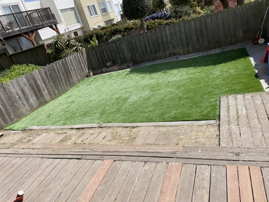 Photo of Blooms Gardening - San Francisco, CA, US. Artificial Grass install , great idea if your looking for low maintenance.