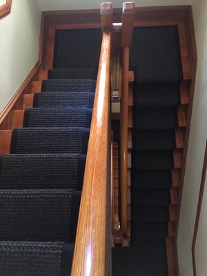 Photo of American Carpet Distributors - Park Ridge, IL, US. Custom stair runner with a 2 inch ribbon