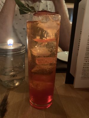 Photo of Fable Kitchen - Vancouver, BC, CA. a tall glass of iced tea