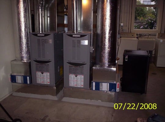 Photo of Associated Heating Of San Francisco - San Francisco, CA, US. Our basic installation includes: 4" thick media filter and acoustic lined plenums and return air base for sound reduction.