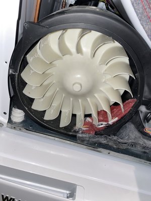 Photo of Gold Standard Appliance Repair - South San Francisco, CA, US. Sock stuck in dryer blower wheel.