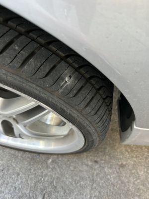 Photo of Juarez Tires and Brakes - San Francisco, CA, US. Flat tire with nail!