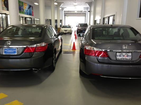 Photo of San Francisco Honda - San Francisco, CA, US. Putting the two cars together to compare the grey :) helpful for sure!