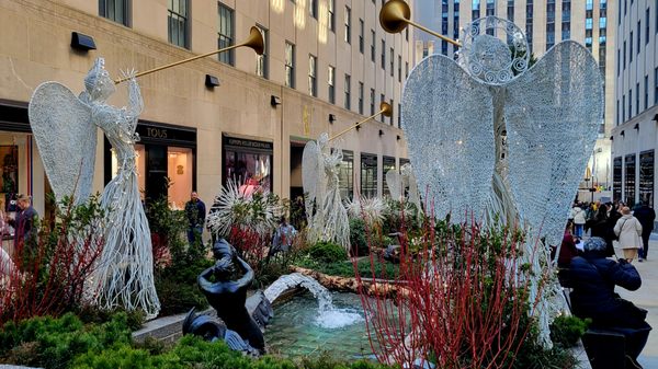 Photo of Rockefeller Center - New York, NY, US. Christmas Angels (11/23/22): @RockefellerCenter #Manhattan #NewYorkCity #TouristAttraction