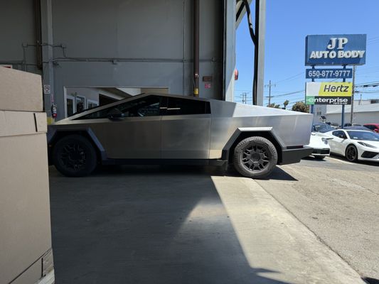 Photo of JP Auto Body Shop - South San Francisco, CA, US. Tesla cyber truck