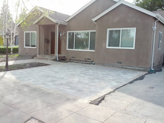 Photo of Ideal Landscape & Concrete - Menlo Park, CA, US. Paver patio installed in our front yard by Ideal Engineering