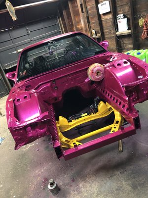 Photo of Eazy Powder Coating - Staten Island, NY, US. Nissan 240Z Sub Frame coated in Royal Gold