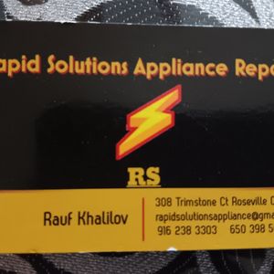 Rapid Solutions Appliance Repair on Yelp