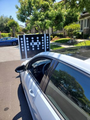 Photo of J & J Auto Glass - Mountain View, CA, US. ADAS recalibration done for this 2021 Volkswagen GTI