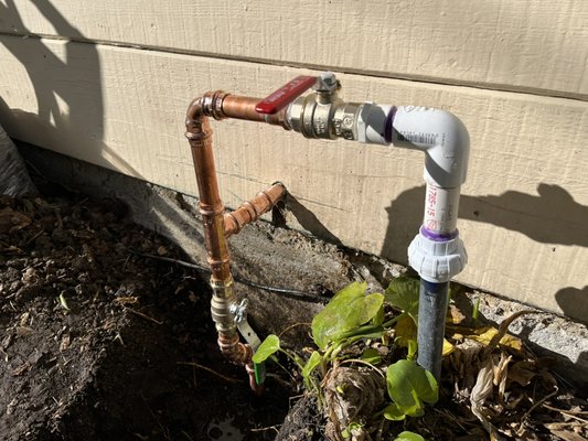 Photo of Niko's Plumbing - San Ramon, CA, US. Main water valve and sprinkler valve replacement (after)