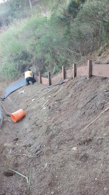 Photo of GoGarden - Daly City, CA, US. Hillside Retaining wall