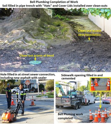 Photo of Bell Plumbing - San Carlos, CA, US. Images courtesy of Mr Ted D. San Mateo sewer project, September 2016.