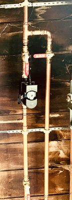 Photo of Hydroflow - San Francisco, CA, US. Moen Leak detection device installed on main
Water line with connection to WiFi for wireless monitoring