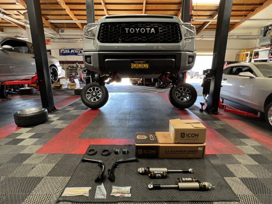 Photo of Dynamic Autoworks - Fremont, CA, US. 2021 Toyota Tundra Secondary Shock Installation