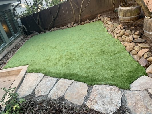 Photo of Blooms Gardening - San Francisco, CA, US. A recent install of Artificial Grass