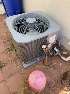 Photo of Azer Appliance & HVAC Repair - Union City, CA, US. AC R410A refrigerant.