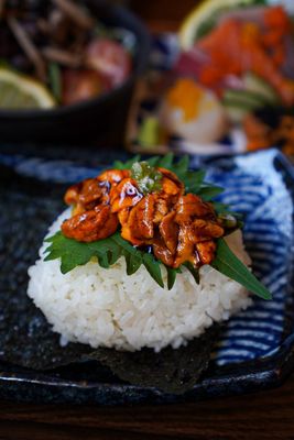 Photo of Takenaka - Vancouver, BC, CA. Such a beautiful onigiri! Yum  (see more on Instagram @melshealthybowl)