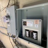 Outdoor generator transfer panel 
