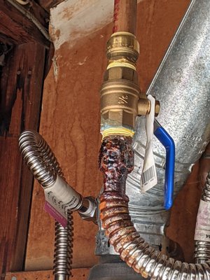 Photo of Affordable Plumbing Services - Los Gatos, CA, US. Replaced pipe and valve in record time!