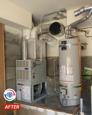 Photo of NEXT HVAC & Appliance Repair - San Francisco, CA, US. Labor HVAC "Carrier" -- return pipe and exhaust pipe dismantling, installation and insulation.