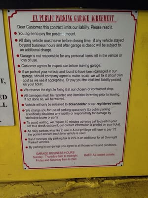 Photo of EZ Public Parking - São Francisco, CA, US. Their Terms and Conditions.