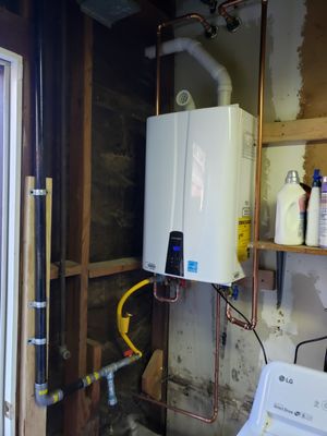 Photo of Local Rooter - San Jose, CA, US. New Navien tankless with condenser and new 120 ft of 1in dedicated gas line