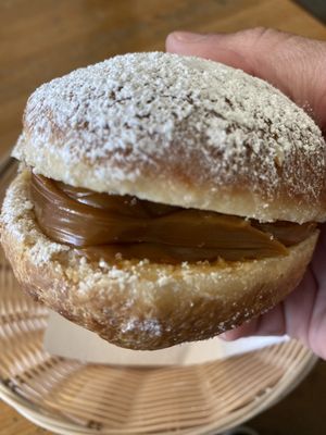 Photo of Bushwick Public House - Brooklyn, NY, US. stuffed caramel donut