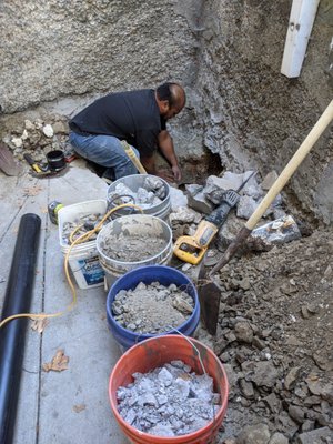 Photo of Discount Plumbing Rooter - San Francisco, CA, US. Excavating to check their work