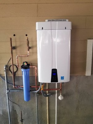 Photo of Curoso Plumbing - Santa Rosa, CA, US. Navian 240 Tankless Water Heater with Filter.