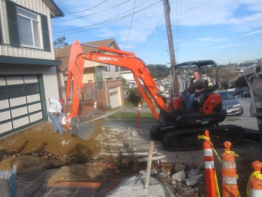 Photo of Ideal Landscape & Concrete - Menlo Park, CA, US. Driveway Demo in Burlingame, CA