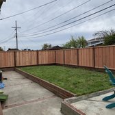 Along planter and retaining wall Sections.