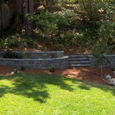 back yard retaining wall 