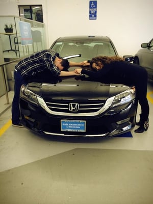 Photo of San Francisco Honda - San Francisco, CA, US. Giving my NEW car a big hug