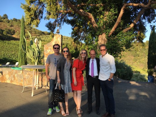 Photo of Five Emerald Limousine - San Francisco, CA, US. One of our favorite clients and Hollywood Celebrity - Judy Greer, enjoying wine tasting trip in Napa Valley.