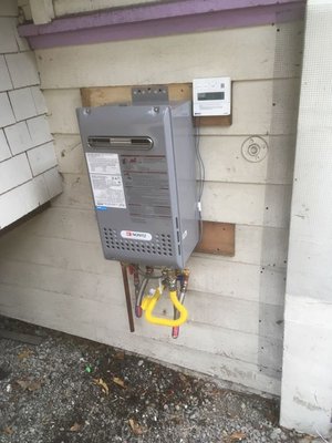 Photo of BeastBay Plumbing - Benicia, CA, US. Outdoor Tankless water heater in Berkeley