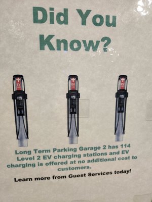 Photo of SFO Long Term Parking - San Francisco, CA, US. Good EV parking spots by the elevators