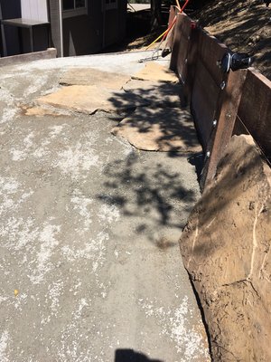 Photo of Yardwork Landscaping - Mill Valley, CA, US. Pouring the crushed granite for the base